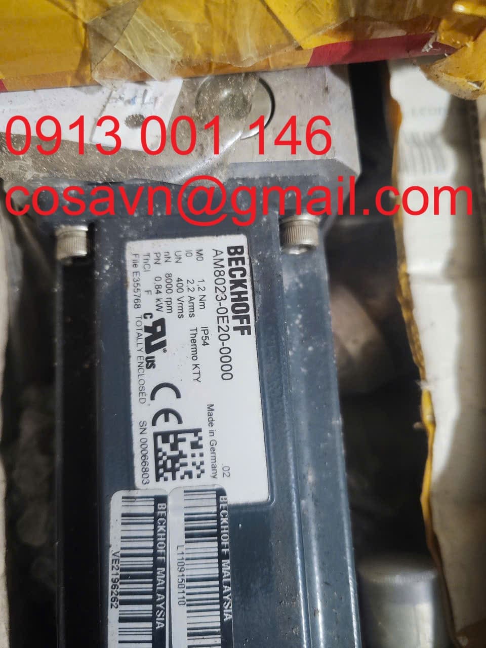 Beckhoff Động cơ servo BECKHOFF AM8023-0E20-0000 AM8023-0E20-0000